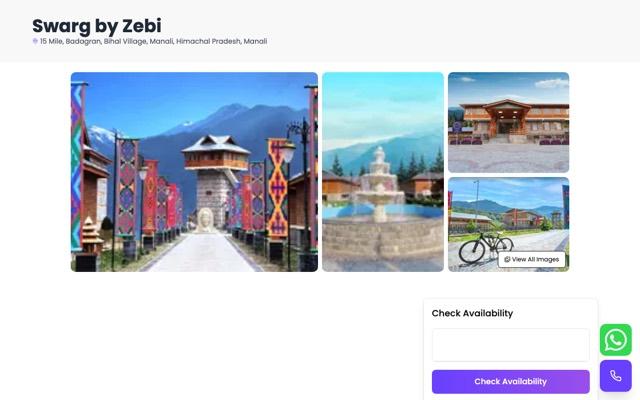 Swarg by Zebi, Booking engine